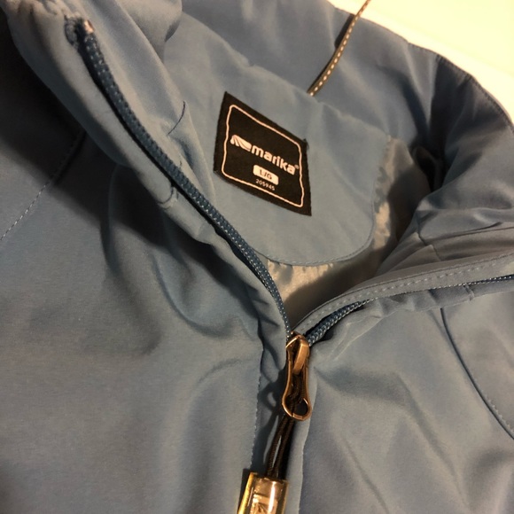 MARIKA long blue spring/fall jacket dusty blue GUC - Picture 4 of 8